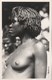 Carte Photo Jeune Mère M Bmaka  ( Mbaka ) En Préparation De Mise En Pli - Seins Nus - Voir Texte Au Verso - Cameroun