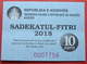 US PROTECTORATE, ISLAMIC STATE OF KOSOVO, 10 EURO 2018 SADAKA RAMADAN BON - A Identificar