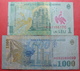 ROMANIA LOT X 2 BANKNOTES, 1 + 1000 LEI - Roumanie