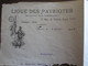 LETTRE SIGNEE ALBERT GAUTHIER DE CLAGNY VICE PRESIDENT DE LA LIGUE DES PATRIOTES DU 6 AVRIL 1915 - Autres & Non Classés