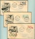 FRANCE Complete Set On Six Illustrated Olympic Covers With First Day Cancel Fencing Equestrian Swimming Rowing Canooing - Sommer 1952: Helsinki