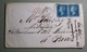 ENVELOPPE 1861 LONDRES - FRANCE - PAIRE 2 Pence - Lettres & Documents