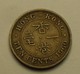 1960 - Hong Kong - TEN CENTS, Elizabeth II, 1st Portrait, KM 28.1 - Hong Kong