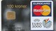 EUROCARD  MASTERCARD....100 KRONER    EURO 2000 - Cartes Bancaires Jetables