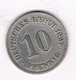 10 PFENNIG  1897 A   DUITSLAND /1511/ - 10 Pfennig