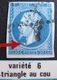 R1917/20 - NAPOLEON III N°14A - VARIETE ➤➤➤ Triangle Blanc Devant Le Cou - 1853-1860 Napoléon III