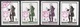 Suisse WWI Vignette Militaire Soldatenmarken 2. DIVISION 1914-18 Fine. 4 Diff. Few Small Flaws /Quelques Petits Défauts - Vignettes