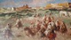 Mariano Marsal FORTUNY (1838 -1874) MAROC MOROCCO Fantasia Circa 1860 Huile Sur Toile. 30 X 55 Cm Env. /FREE SHIPPING R - Oils