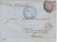 2  Lettres Affranchies De LONDRES / 21.1.65 & 12.10.1867 -> Leipzig & Wurzburg Dont Mixte/ Allemagne Par DC BLEU ( NON R - Lettres & Documents