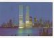 76562- NEW YORK CITY- WORLD TRADE CENTER, THE TWIN TOWERS, LOWER MANHATTAN SKYLINE BY NIGHT - World Trade Center