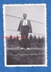 Photo Ancienne Snapshot - AURILLAC ( Cantal ) - Portrait Jeune Homme Au Stade - 1942 - Garçon Costume Grillage Arbre - Sports