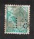 Perfin/perforé/lochung Switzerland No YT272 Pilatus  Perfin 19 - Perforés