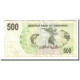 Billet, Zimbabwe, 500 Dollars, 2006-08-01, KM:43, TTB - Simbabwe