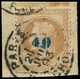 O FRANCE - Poste - 34, Sur Fragment, Non émis: 10c/10c. - 1863-1870 Napoléon III Lauré