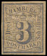 * ALL.  HAMBOURG - Poste - 4, Belles Marges, Pleine Gomme, Signé Brun: 3s. Bleu-vert - Hambourg