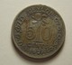 Ceylon 50 Cents 1921 Silver - Sri Lanka