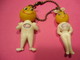 Carburant/ ESSO/Couple Monsieur Et  Madame ESSO / Petits Personnages Caoutchouc/ Vers 1960-1970       POC416 - Key-rings