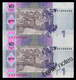 UKRAINE 1 HRYVNIA 2004 Sign. TIGIPKO UNCUT PAIR Pick 116a Unc - Oekraïne