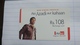 India-airtel Aisi Azadi Aur Kahaan(57a)(rs.108)(new Delhi)(5766453583216518)(look Out Side)used Card+1 Card Prepiad Free - Indien