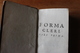 FORMA CLERI    1692  En Latin  Les 3 Tomes En Un Volume - 1701-1800