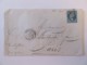 France - Famille De Rothschild Timbre Napoléon III 20c YT N°14A Sur Lettre - Strasbourg Vers Paris - PC 2950 - Août 1861 - 1849-1876: Classic Period