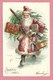 Carte Gaufrée - JOYEUX NOËL - PERE NOËL - SANTA CLAUS - Sapin - Cadeaux - Santa Claus