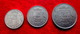 LATVIA , LETTLAND , LETTONIA 10,20,50 SANTIMU 1922 COIN SET - Lettonie