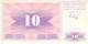 10 Dinar Banknote Bosnien-Herzogowina 1992 - Bosnien-Herzegowina