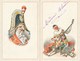 Carte à 2 Volets Arlequin / Polichinelle MENU Casa Mare 28 Février 1892 ( Recto Verso ) - Menus
