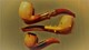 PIPES AMBRE & ECUME -LOT DE 3 / Deluxe Hand Carved  Ornate Stem Meerschaum Pipes - Meerschaumpfeifen