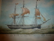 Trois Mâts LA HENRIELLE,Capitaine Louis Guion (Portrait Navire Sur Support Bristol ,dimension Hors-tout = 48cm X 36cm - Maritime Decoration