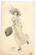 ILLUSTRATEUR LESUR UNE FEMME ELEGANTE SUR PATINS A ROULETTES 1913 CPA 2 SCANS - Sonstige & Ohne Zuordnung