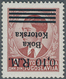 Dt. Besetzung II WK - Kotor: 1944, 0,10 M Auf 3 D Lebhaftbraunrot Freimarke, Mit KOPFSTEHENDEM Aufdr - Besetzungen 1938-45