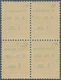 Dt. Besetzung II WK - Mazedonien: 1944, 1 L Auf 10 St Dunkelrotorange, Viererblock In Type II (Felde - Occupazione 1938 – 45