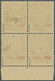 Dt. Besetzung II WK - Zante: 1943, 10 C Schwarzbraun, Aufdruck Schwarz, Viererblock Vom Unterrand, L - Occupazione 1938 – 45