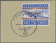 Feldpostmarken: 1944, Insel Kreta, INSELPOST-Zulassungsmarke Mit KOPFSTEHENDEM Roten Aufdruck, Entwe - Autres & Non Classés