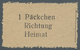 Feldpostmarken: 1943, Krim-Zulassungsmarke "1 Päckchen / Richtung / Heimat", Type I, Ungebraucht Wie - Other & Unclassified