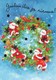 Santa Clauses On Christmas Wreath - Santa Claus