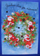 Santa Clauses On Christmas Wreath - Santa Claus