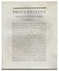 19 Nov 1792--Proclamation Au Nom De La République Francaise--Protection Des Forêts Constituant La Liste Civile--3 Pages - Décrets & Lois