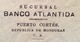 POSTA AEREA PAR AVION  HONDURAS   U.S.A.  FROM PUERTTO CORTES BANCO ATLANTIDA   TO NEW YORK  THE 17/2/61 - Honduras