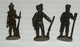 Rare Lot 3 Figurines Métal Kinder Vintage Soldat Empire Canonier - Figurines En Métal