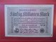 Reichsbanknote 50 MILLIONEN MARK 1923 VARIETE N°1 - 50 Millionen Mark