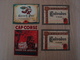 LOT DE 4 ETIQUETTES CAP CORSE CALVADOS KIRSCH PURE - Collections, Lots & Séries