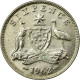 Monnaie, Australie, Elizabeth II, Sixpence, 1962, Melbourne, TTB, Argent, KM:58 - Sixpence