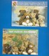 OURS EN PELUCHE - OURSONS - NOUNOURS - LOT DE 2 CARTES - PEIN DE BonjOURS - ON EST TOUS LÀ ..10.5 X 15 - Ours