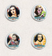 Joan Bennett Movie Film Fan ART BADGE BUTTON PIN SET 6 (1inch/25mm Diameter) 35 X - Films