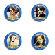 Mary Astor Movie Film Fan ART BADGE BUTTON PIN SET 2 (1inch/25mm Diameter) 35 X - Films