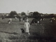 LA FERTE SAINT AUBIN GARDEUSE DE VACHES AVEC SON CHIEN EGLISE AU FOND - La Ferte Saint Aubin