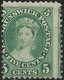 NEW BRUNSWICK 1860 Queen Victoria - 5c - Green MH - Unused Stamps